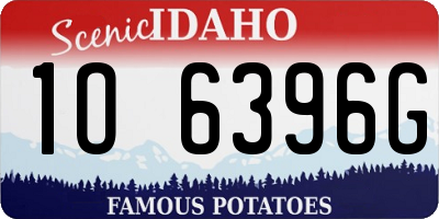 ID license plate 1O6396G