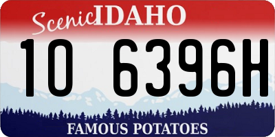ID license plate 1O6396H