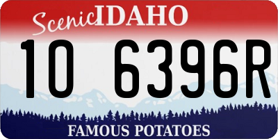 ID license plate 1O6396R