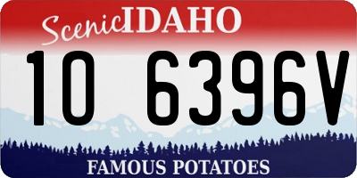 ID license plate 1O6396V