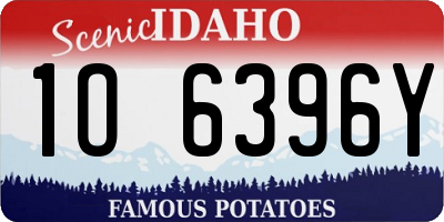 ID license plate 1O6396Y