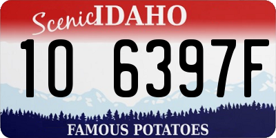 ID license plate 1O6397F
