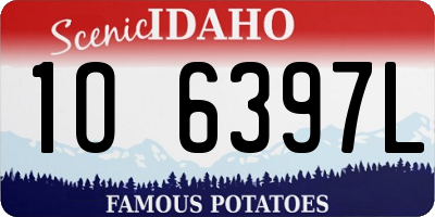 ID license plate 1O6397L