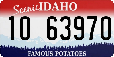 ID license plate 1O6397O