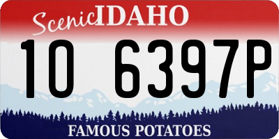 ID license plate 1O6397P