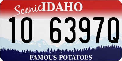 ID license plate 1O6397Q