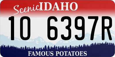 ID license plate 1O6397R