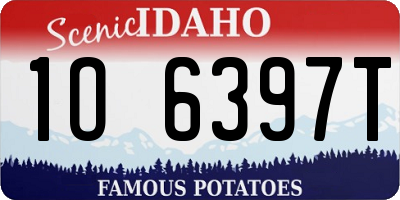 ID license plate 1O6397T