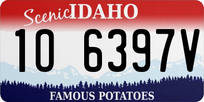 ID license plate 1O6397V