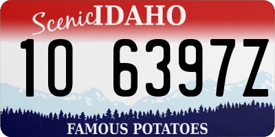 ID license plate 1O6397Z