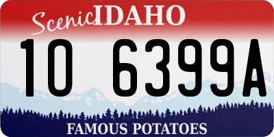 ID license plate 1O6399A
