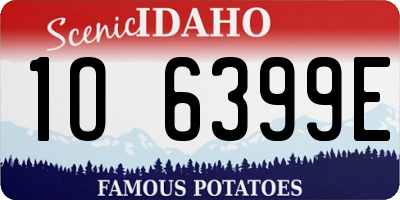 ID license plate 1O6399E