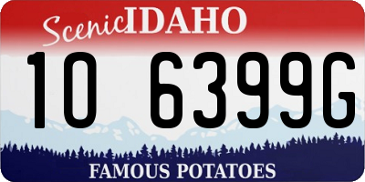 ID license plate 1O6399G