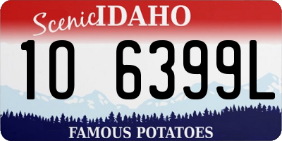 ID license plate 1O6399L