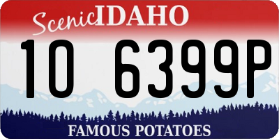 ID license plate 1O6399P