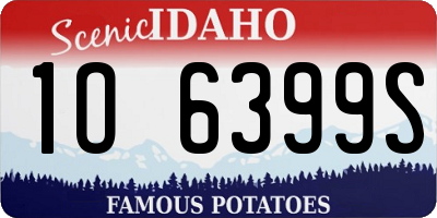 ID license plate 1O6399S