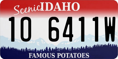 ID license plate 1O6411W