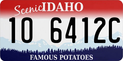 ID license plate 1O6412C
