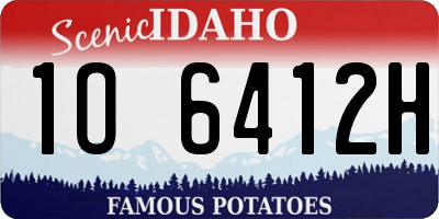 ID license plate 1O6412H