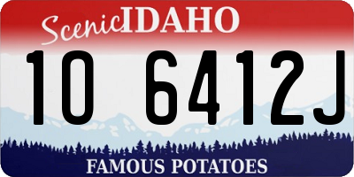 ID license plate 1O6412J