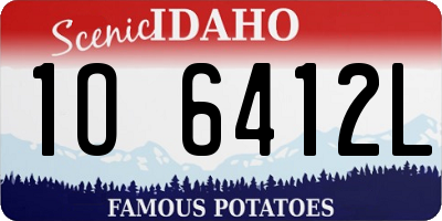 ID license plate 1O6412L