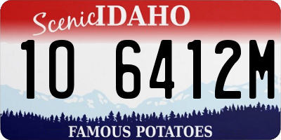ID license plate 1O6412M