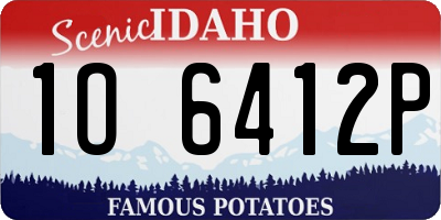 ID license plate 1O6412P