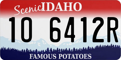 ID license plate 1O6412R