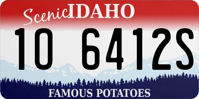 ID license plate 1O6412S