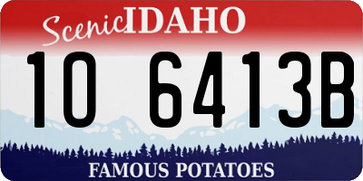 ID license plate 1O6413B