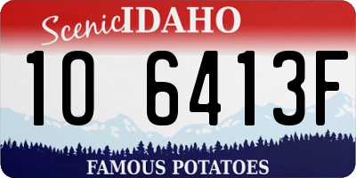 ID license plate 1O6413F