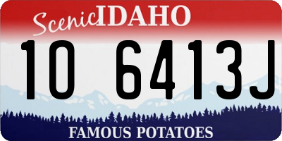 ID license plate 1O6413J