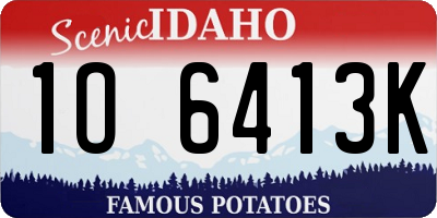 ID license plate 1O6413K