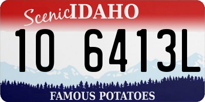 ID license plate 1O6413L