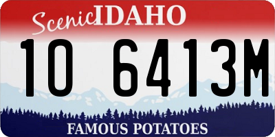 ID license plate 1O6413M