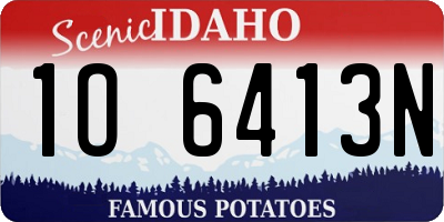 ID license plate 1O6413N