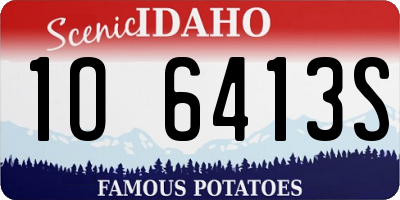 ID license plate 1O6413S