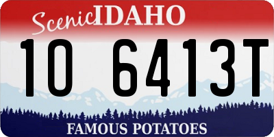 ID license plate 1O6413T