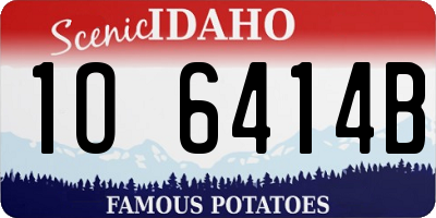 ID license plate 1O6414B