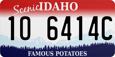 ID license plate 1O6414C
