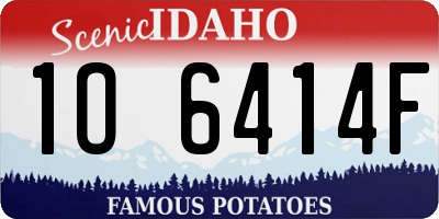 ID license plate 1O6414F