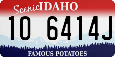 ID license plate 1O6414J