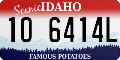 ID license plate 1O6414L