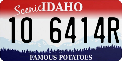 ID license plate 1O6414R