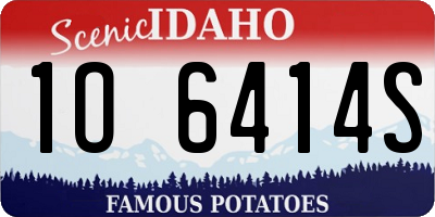 ID license plate 1O6414S