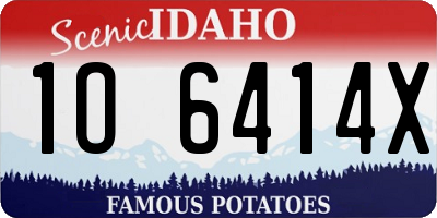 ID license plate 1O6414X