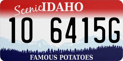 ID license plate 1O6415G
