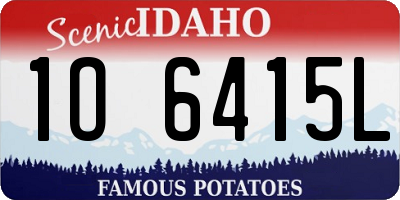 ID license plate 1O6415L