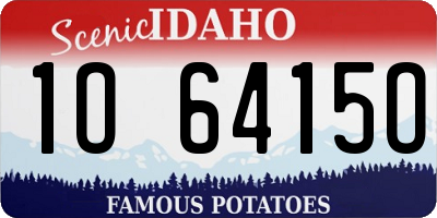 ID license plate 1O6415O