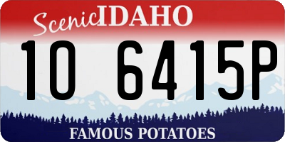 ID license plate 1O6415P